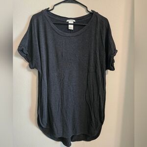 Basic Short-Sleeve Crew Neck Tee - Charcoal | Womens M